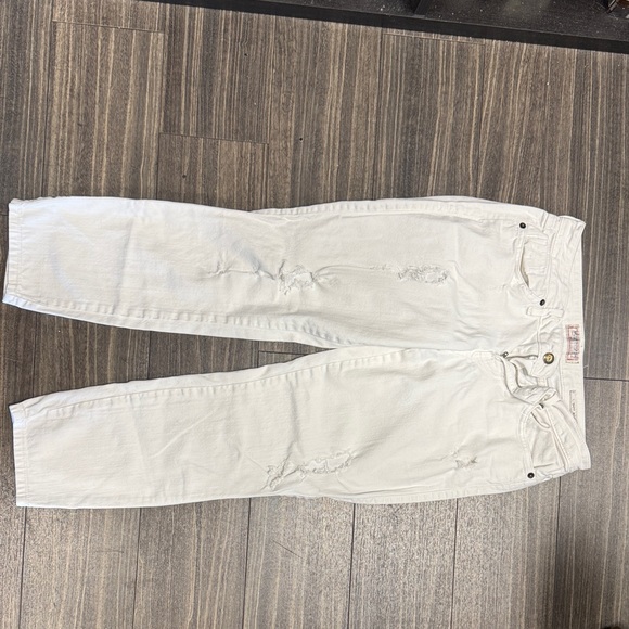 Guess Denim - Guess White Boyfriend Jeans crop mid